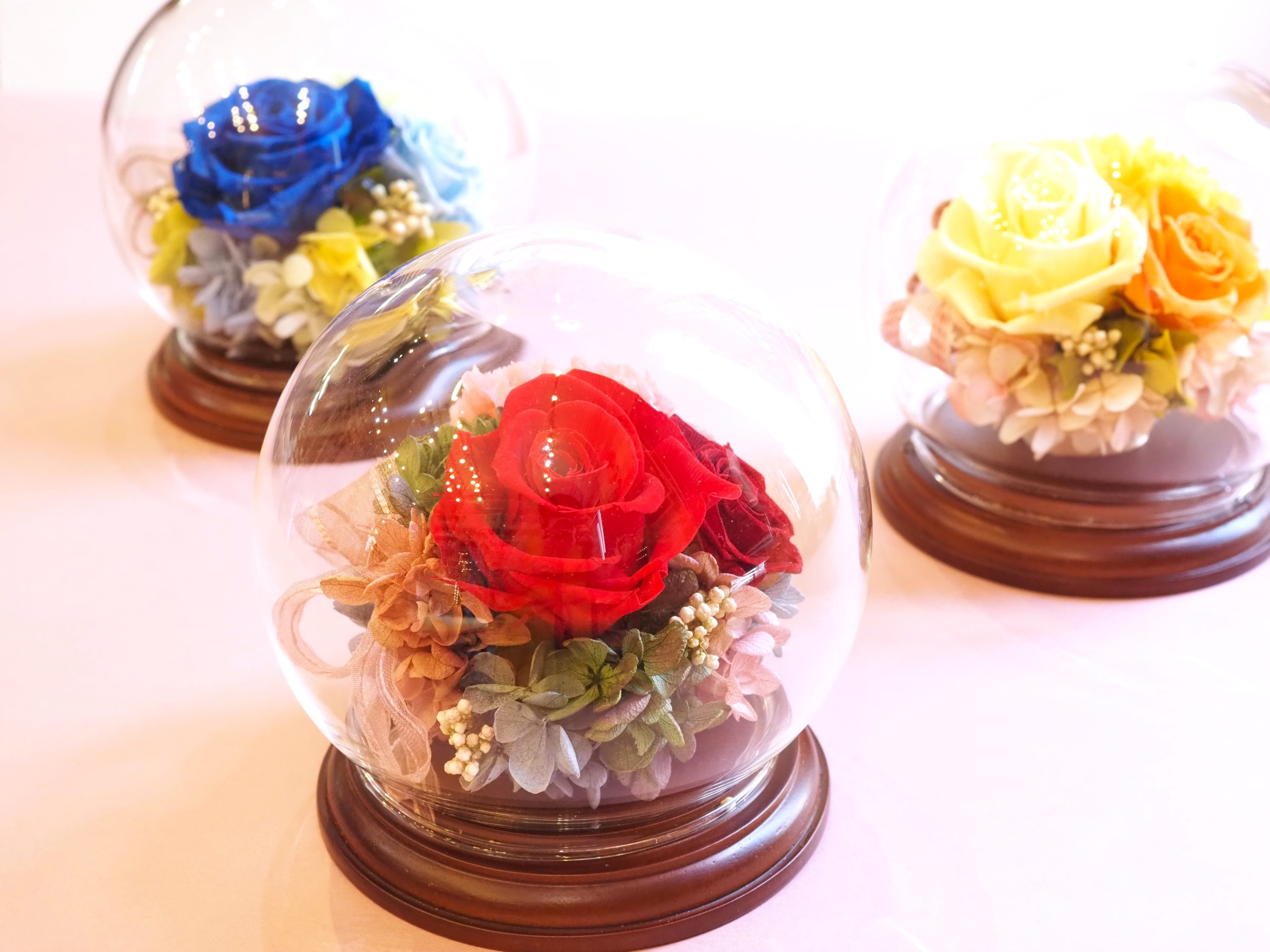 ドーム Daum France ガラス工芸品 赤色 グラデーション 花 工芸品 - 工芸品